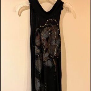 Black and gold dress